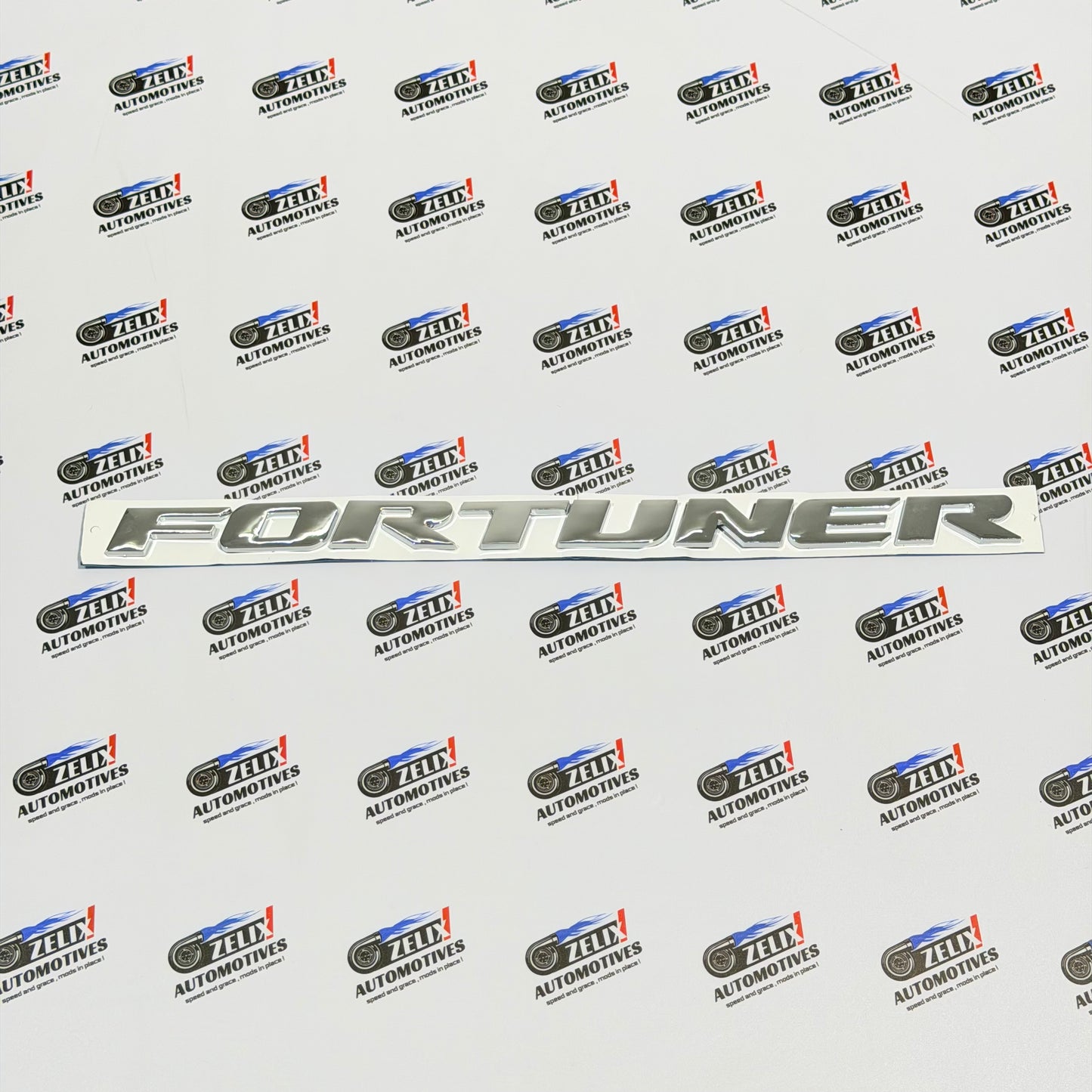 Toyota Fortuner Rear Emblem Badge | Premium ABS Built Chrome/Matte Black Colour Options