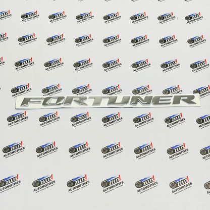 Toyota Fortuner Rear Emblem Badge | Premium ABS Built Chrome/Matte Black Colour Options