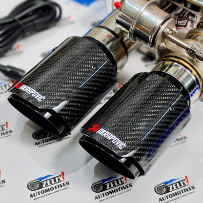 Borla ProXS x Akrapovic Valve-Controlled Dual Exhaust Setup