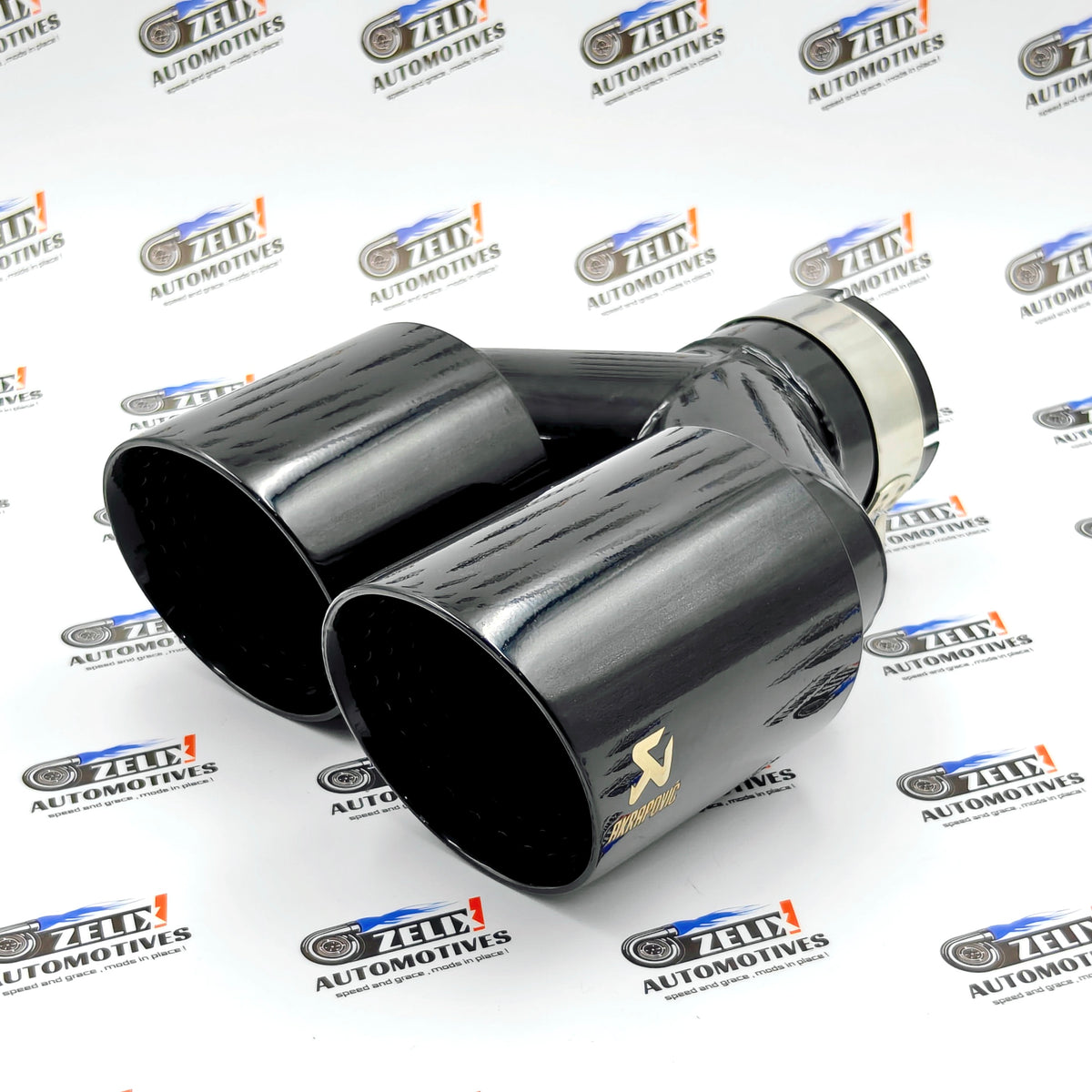 Akrapovic Dual Exhaust Tips Stealth Black Finish | Perforated Core