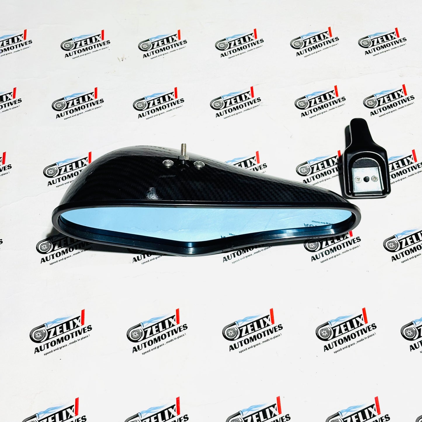 Interior Rear View Mirror | Premium Carbon Fiber Finish  Universal Fit