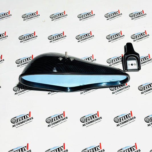 Interior Rear View Mirror | Premium Carbon Fiber Finish  Universal Fit