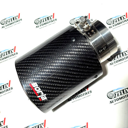 BORLA- CARBON FIBER Exhaust Tip – 64mm Inlet Universal Fit
