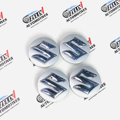 Aftermarket  Suzuki wheel center caps in Silver color 