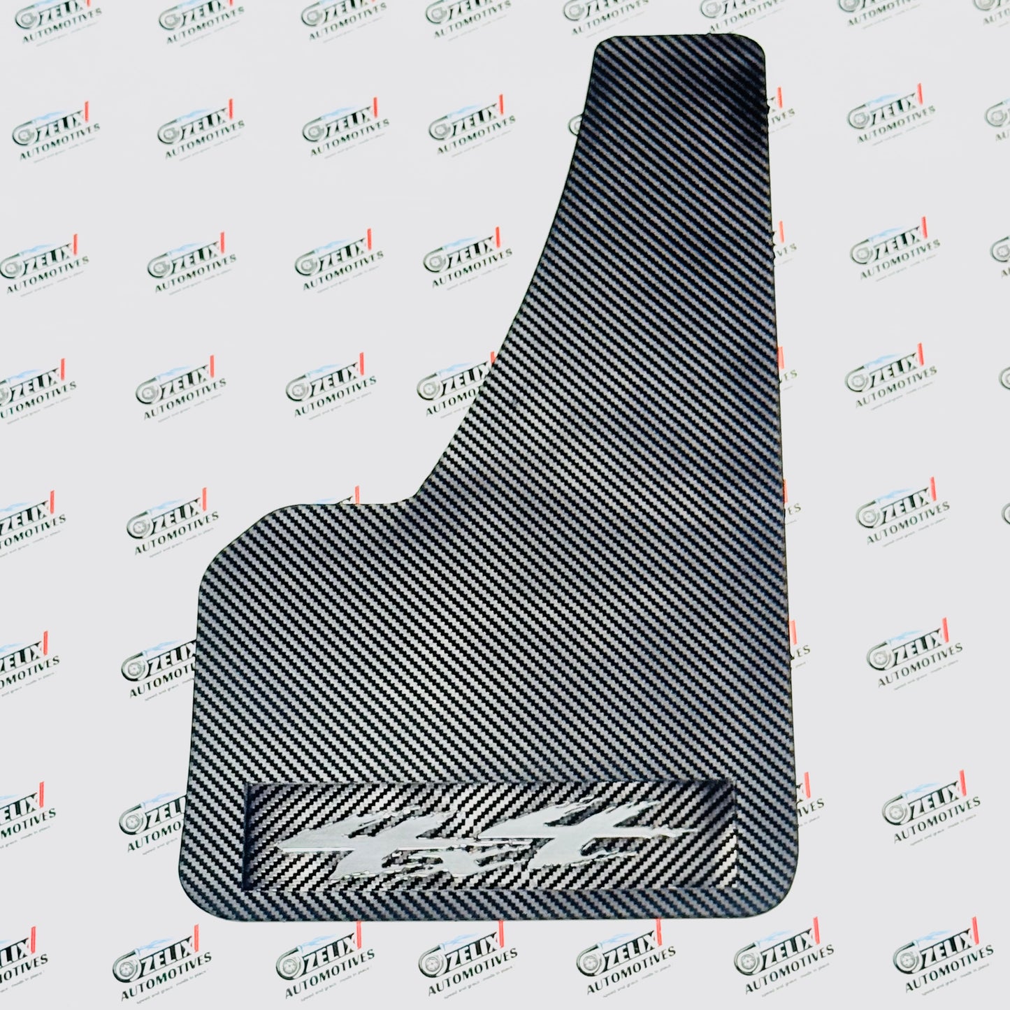 Racing Mudflaps Front or  Rear | Universal Carbon Finish