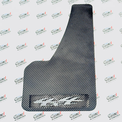 Racing Mudflaps Front or  Rear | Universal Carbon Finish
