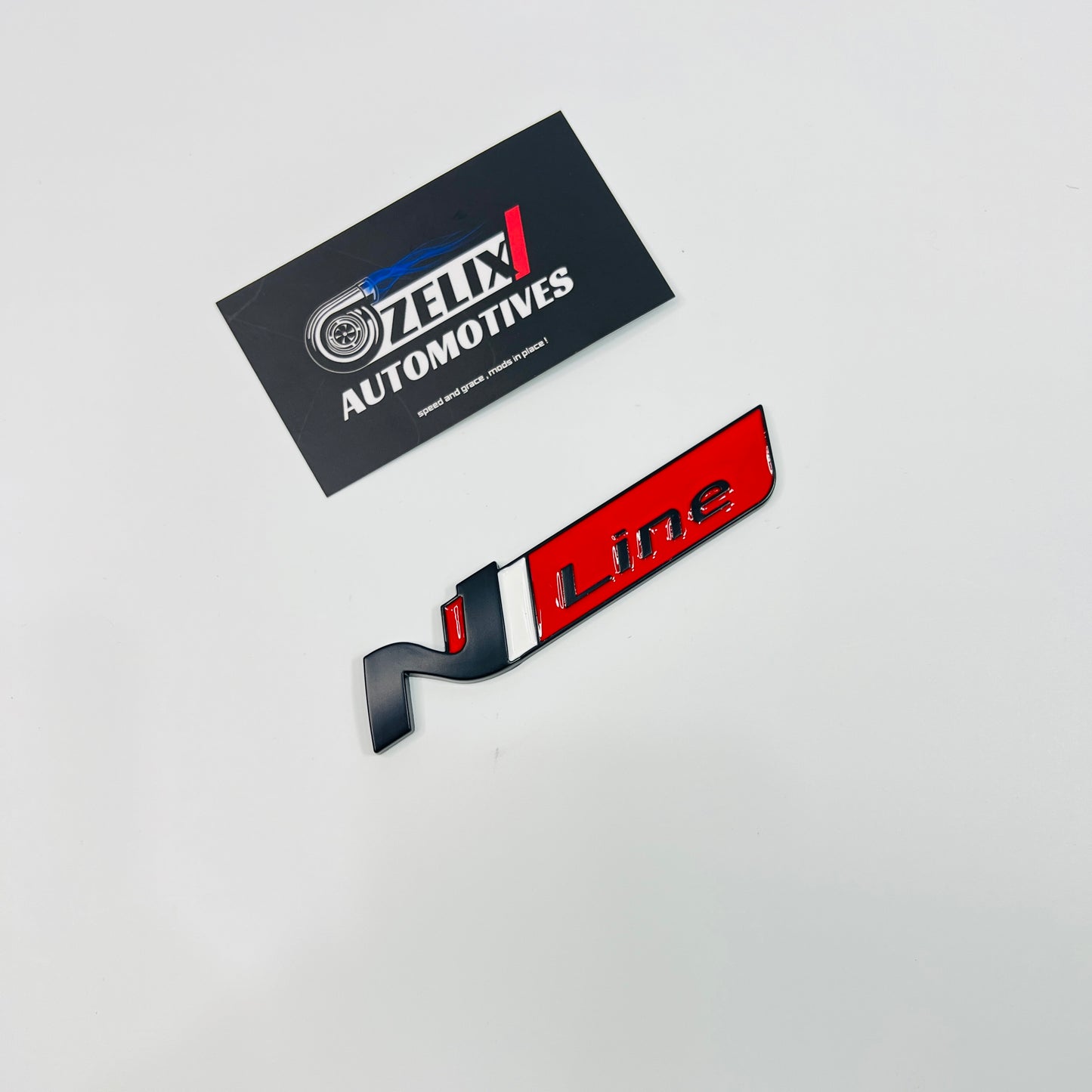 N Line Metal Emblem Badge | Universal Aftermarket Monogram Sticker