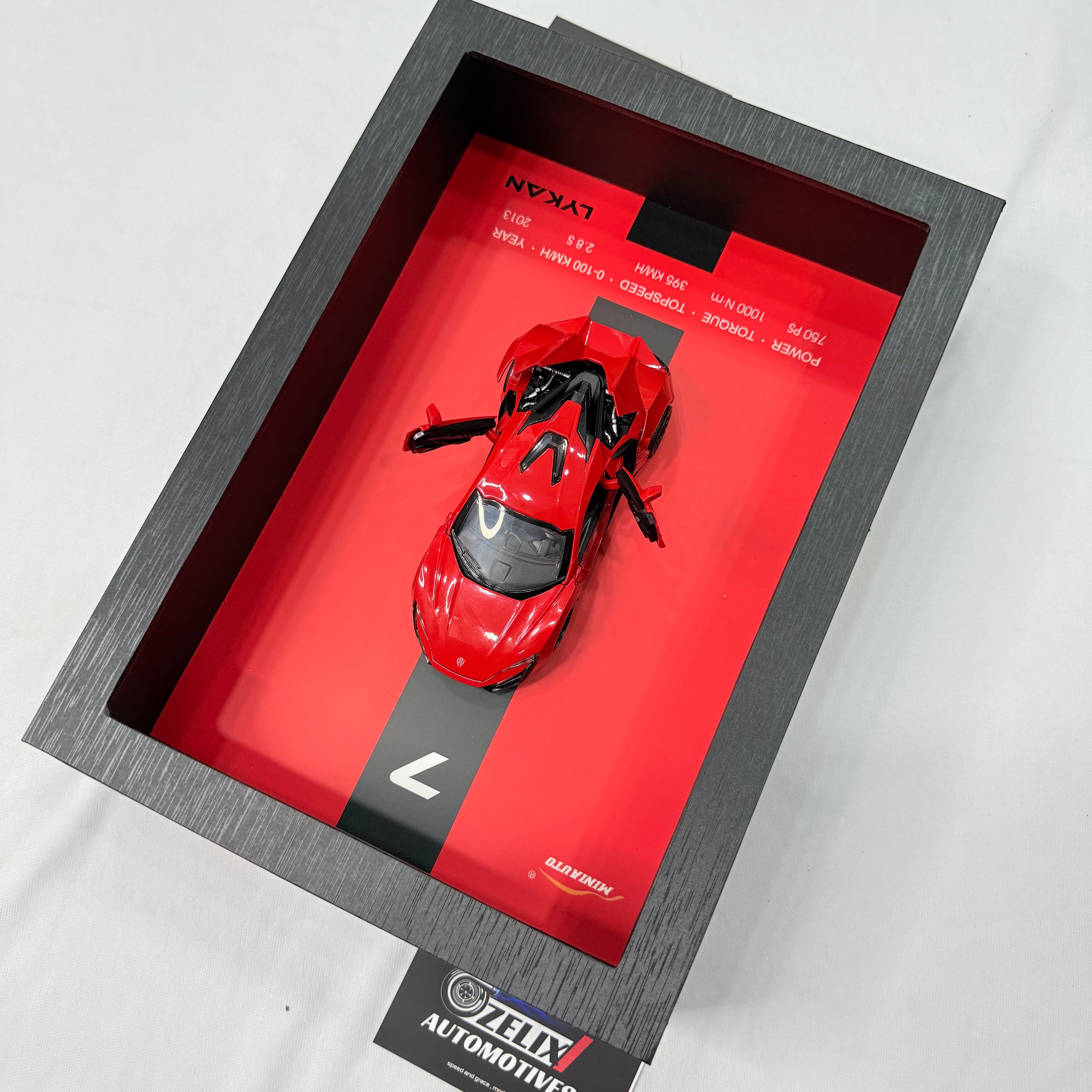 3D Car Frame Wall Art | Wooden Frame with Removable Die-Cast Cars ...
