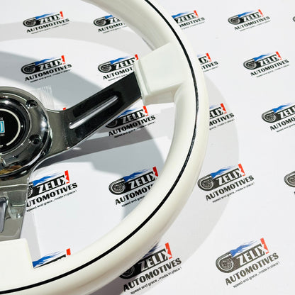 Nardi Snowline Edition JDM-Style Steering Wheel | Pure White Finish