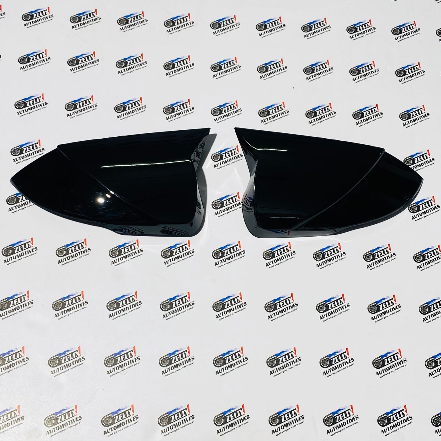 Hyundai Verna  Batman-Style Mirror Covers | Premium Glossy Black/Carbon Finish | 2023+