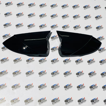 Hyundai Verna  Batman-Style Mirror Covers | Premium Glossy Black/Carbon Finish | 2023+
