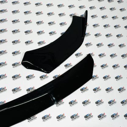 Universal  Front Splitter Kit Set Of-3 | Glossy Black Finish | Premium ABS