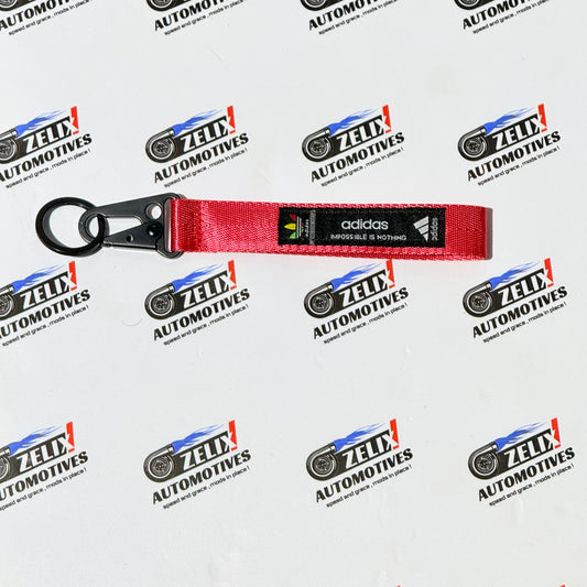 Adidas Style Red Keychain Strap | Bold Red Sporty Look
