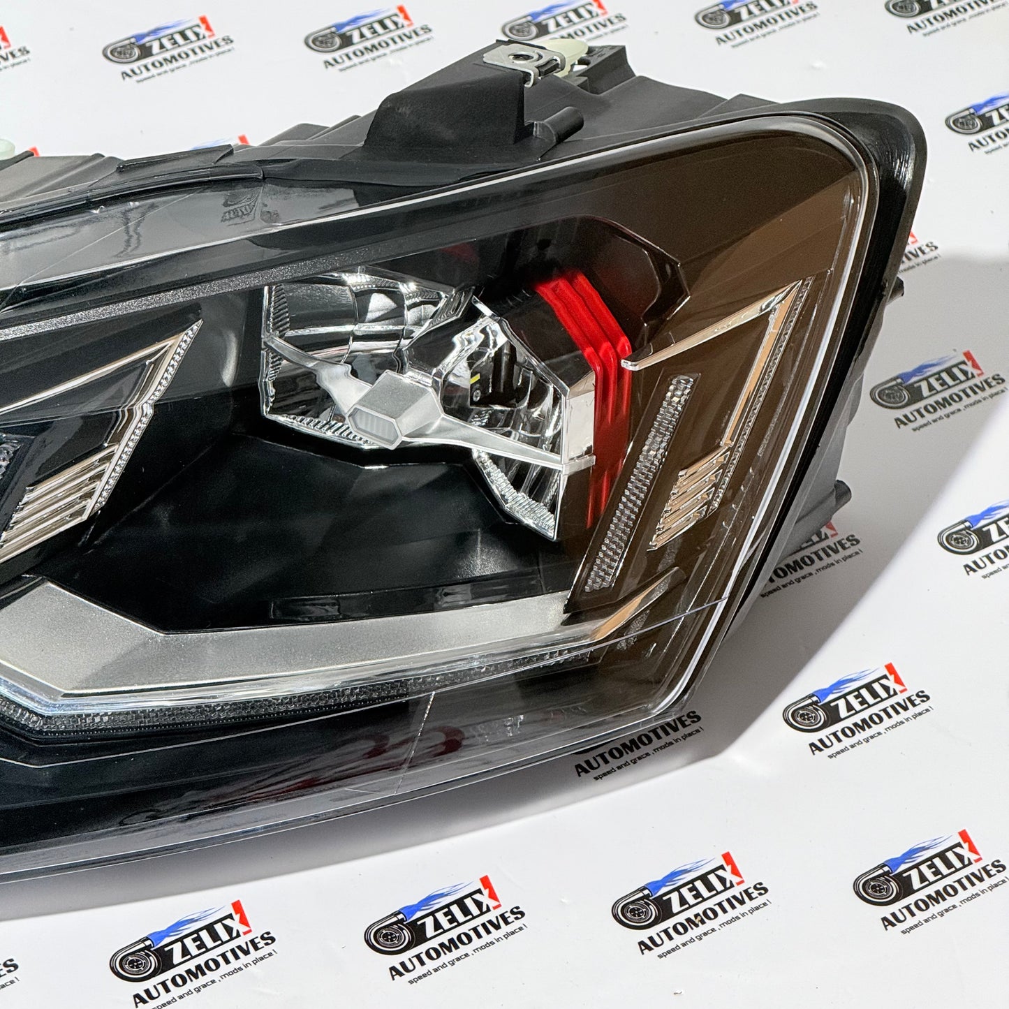 VW Polo, Vento, Ameo GTI-Style Headlights | Red Accent Design