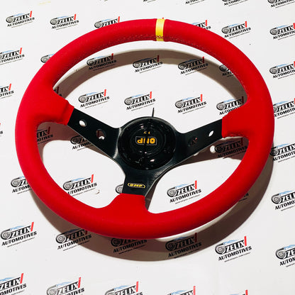 OMP Racing Steering Wheel | Premium Alcantara Grip | Universal Fit
