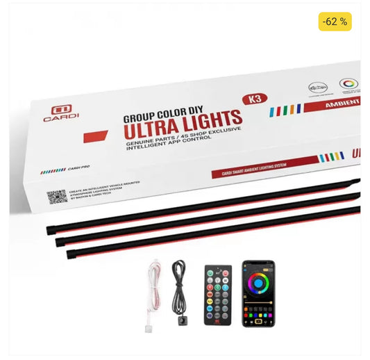 CARDI K3 Active Ultra Ambient RGB LED Interior Lights - 10 Pieces