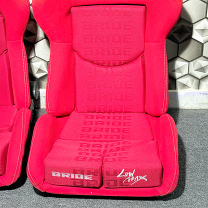 Bride illest Low Max Edition Racing Bucket Seats | Premium Sporty Red color Finish