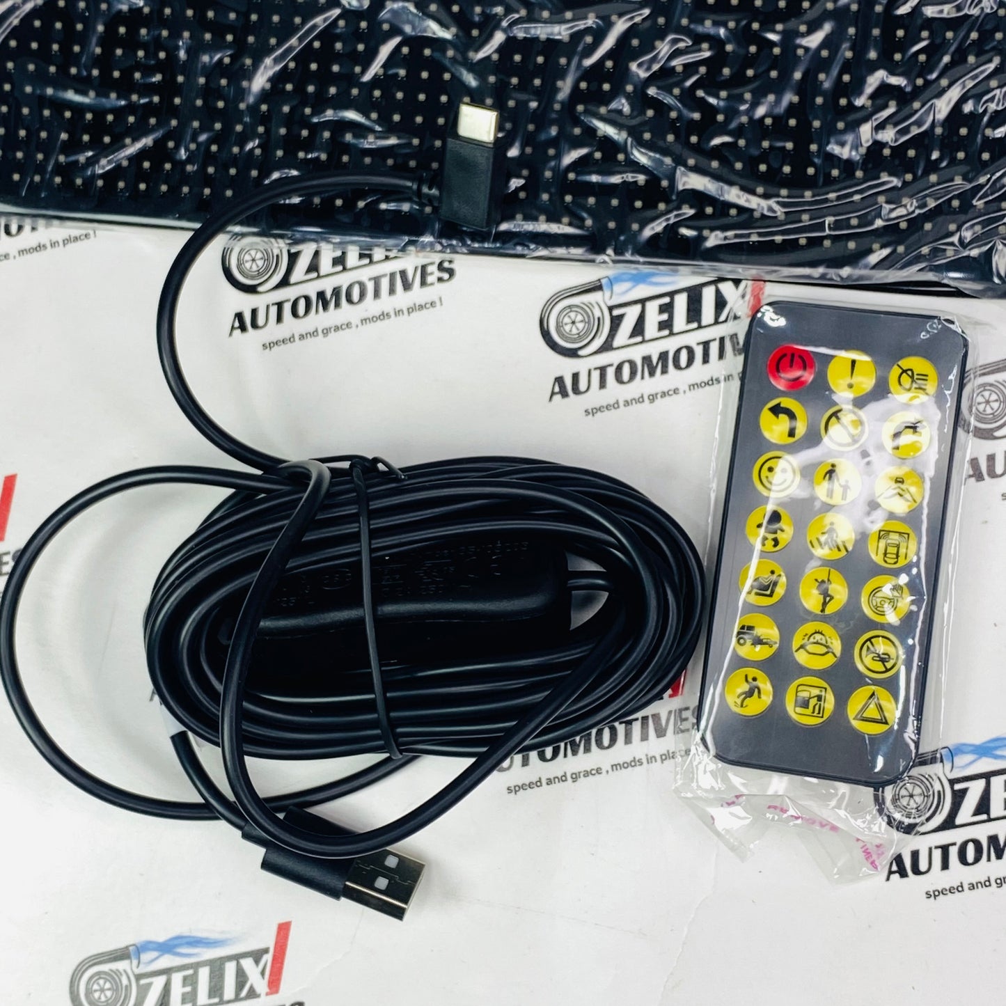 Remote control LED scrolling message sign