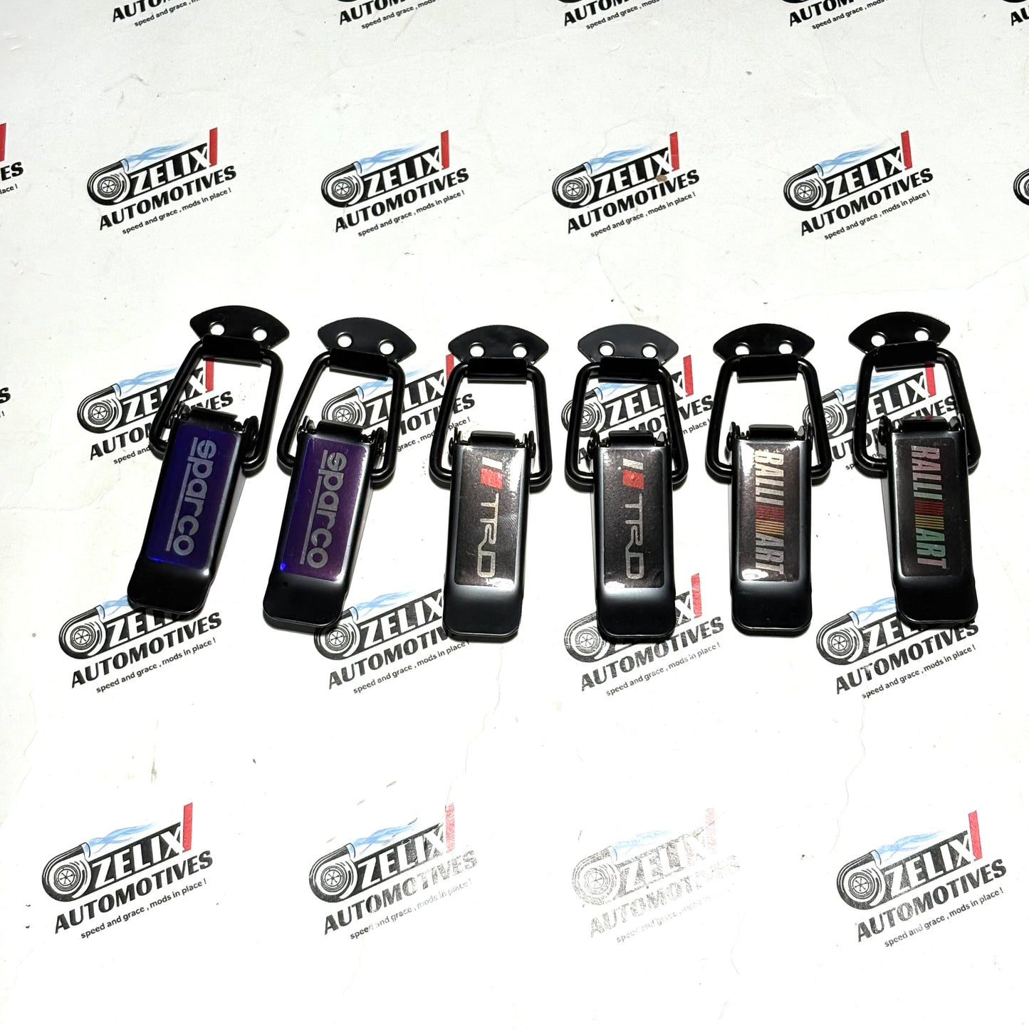 Universal  Bumper Clips | Premium Aluminium  Carbon Fiber and Burnt Finish