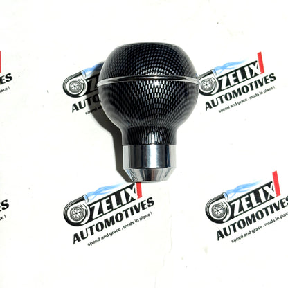 MOMO Round Gear Knob |  Carbon Fiber Finish for Manual Cars