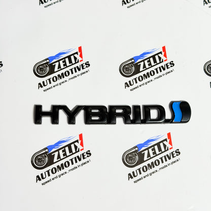 HYBRID Emblem Sticker | Premium Aluminium Built in Multi-Colour Options