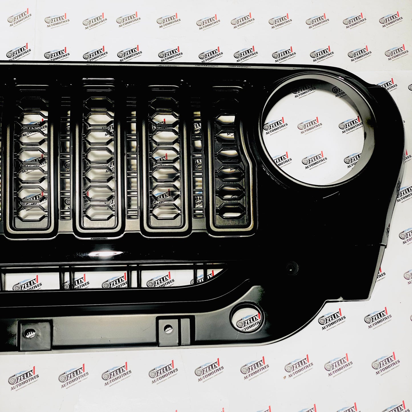 Wrangler-Style Front Grill for Mahindra Thar Roxx | Glossy Black ABS Replacement Grill
