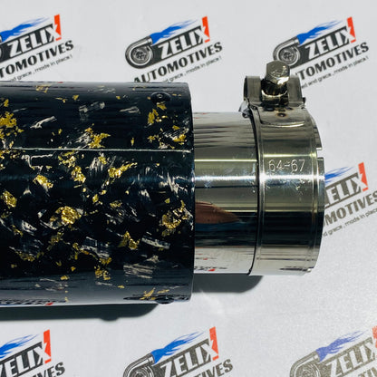Akrapovic  Single Exhaust Tip Forged Carbon Finish | 64–67mm Inlet