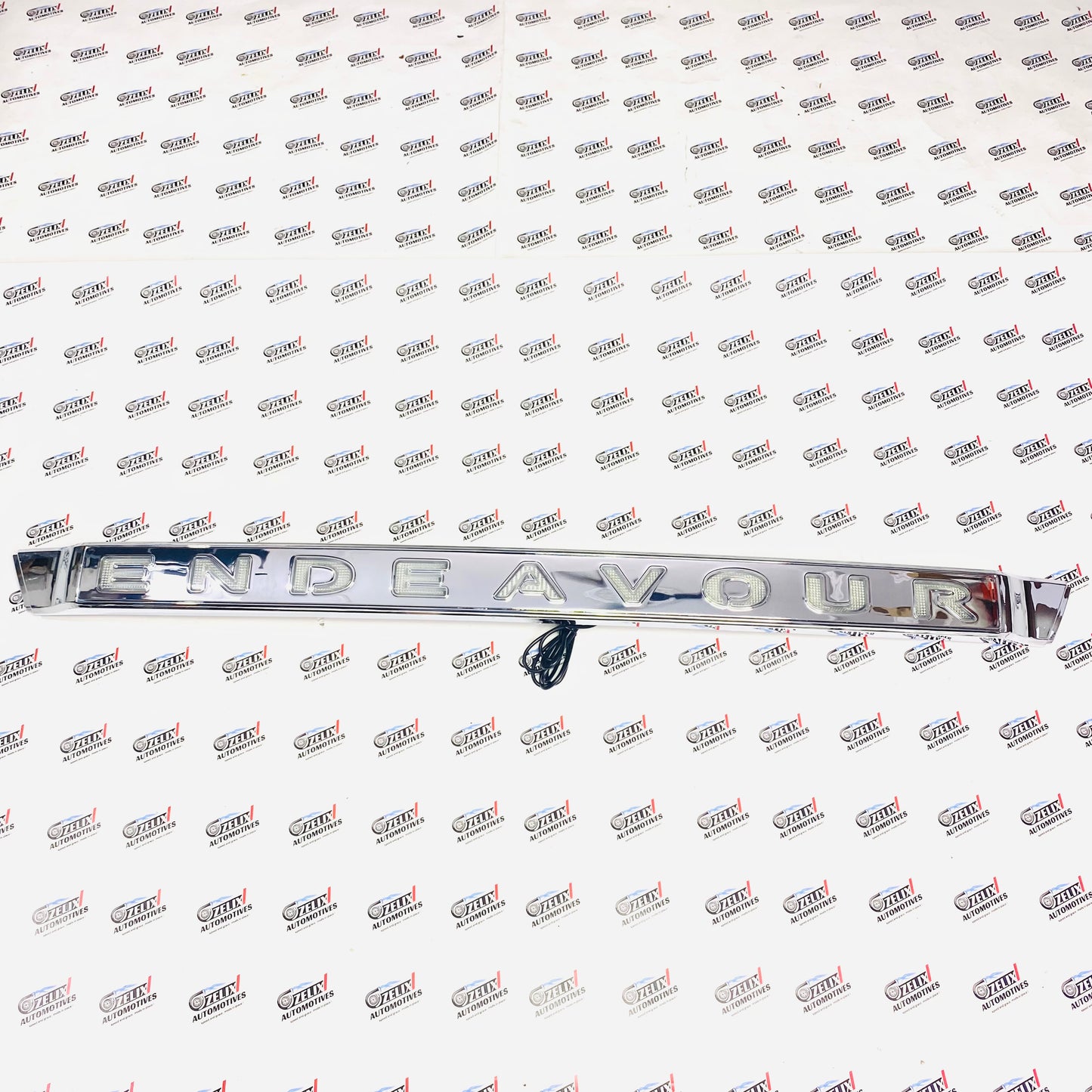 Ford Endeavour Rear Trunk LED Light Bar | Premium  (Black / Chrome) Finish