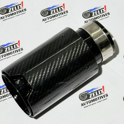M-Performance Style Carbon Finish Single Exhaust Tip | Enhance Aggressive Look