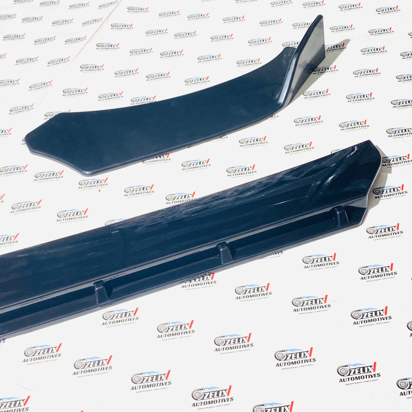 Universal Roket Splitter Set of 3 | Premium Glossy Black Sporty Aggressive look