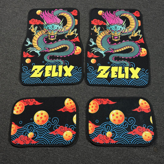 Dragon Ball Z Limited Edition Car Floor Mats | Premium Quality Printed Finish