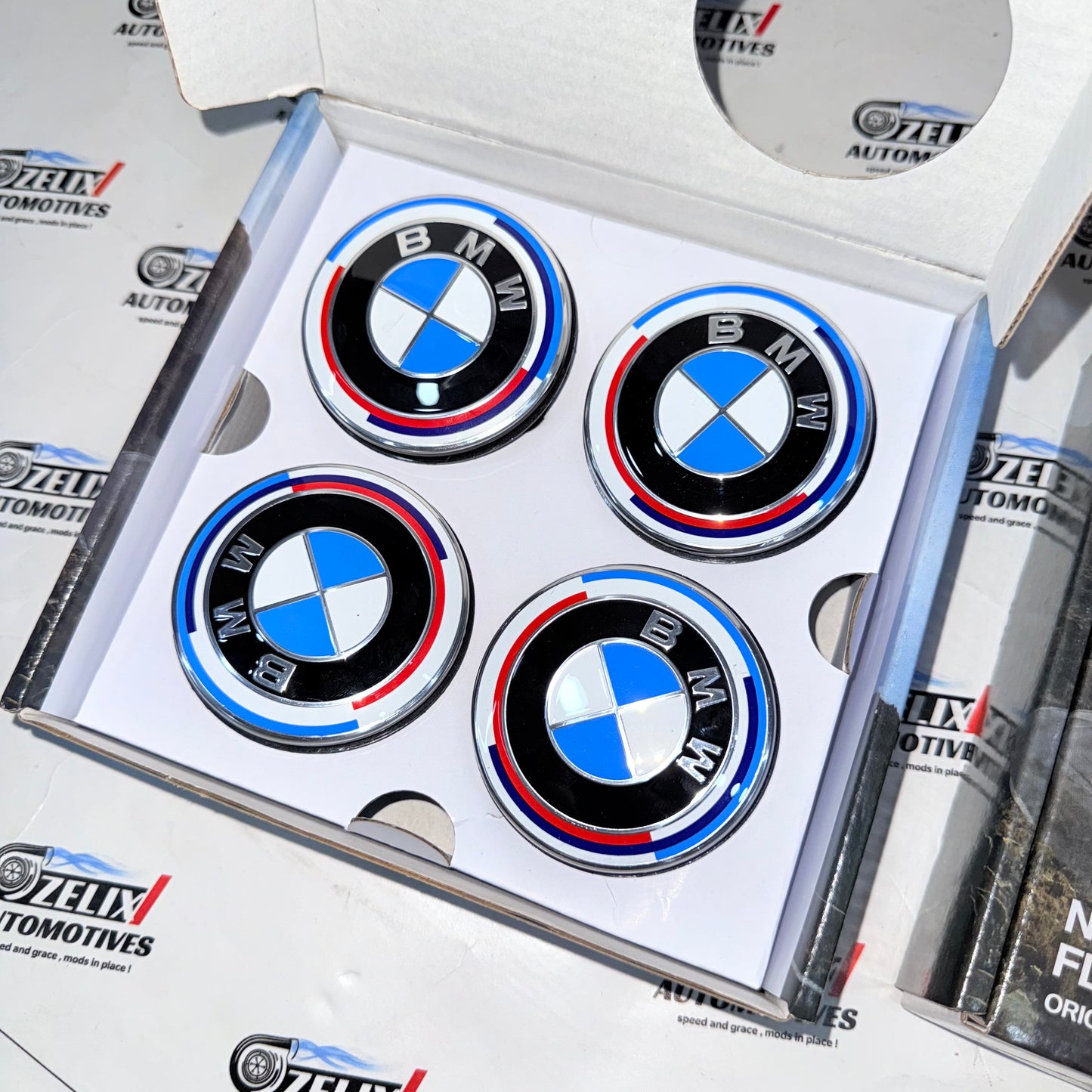 BMW Floating Wheel Center Caps (Set of 4 x 120 mm) | 50th Anniversary and Standard Edition