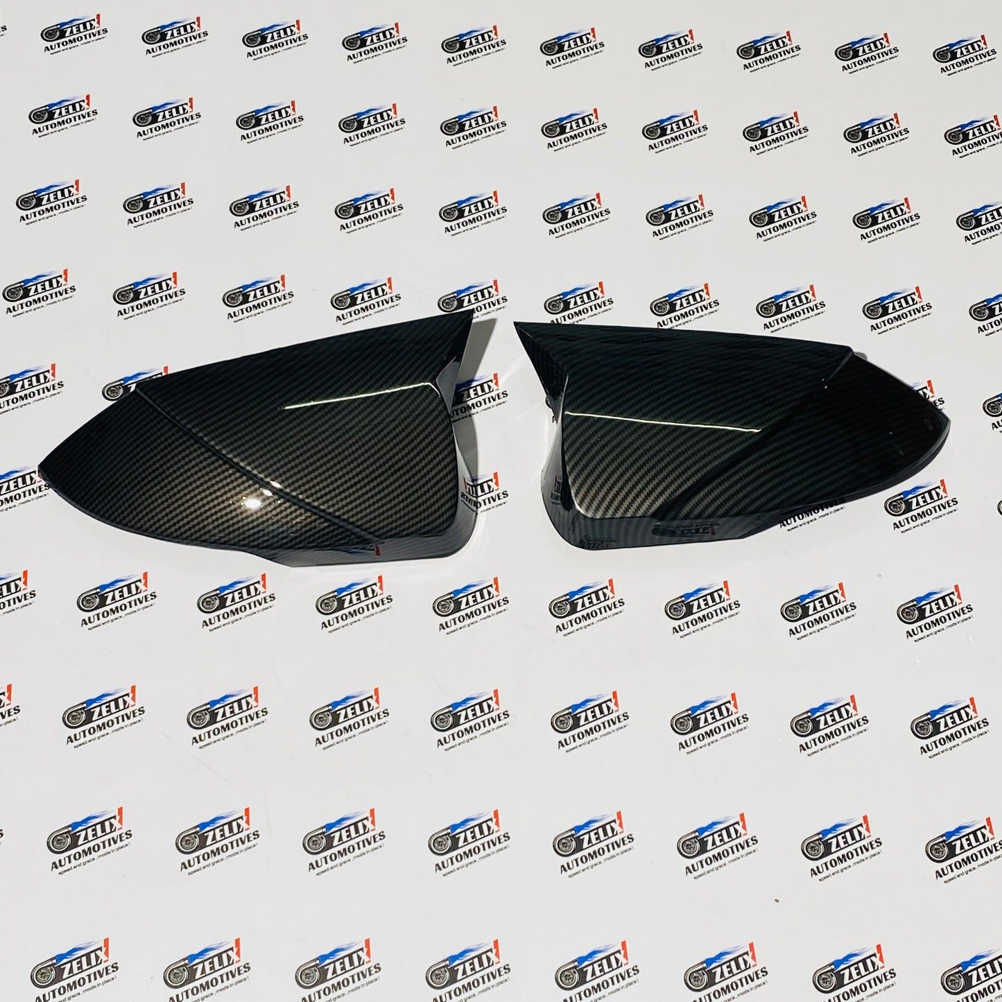 Hyundai Verna  Batman-Style Mirror Covers | Premium Glossy Black/Carbon Finish | 2023+