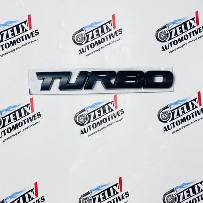 Turbo Metal Sticker in Black