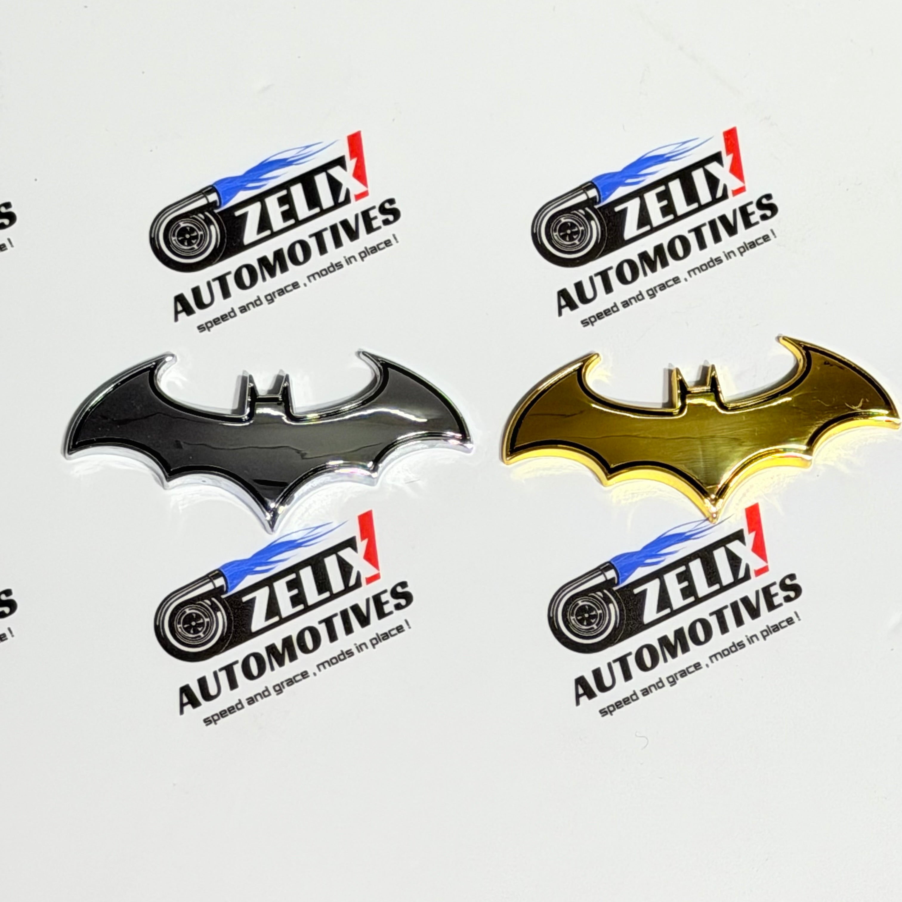 Batman Logo Metal Sticker Silver Gold Finish – Zelix Automotives