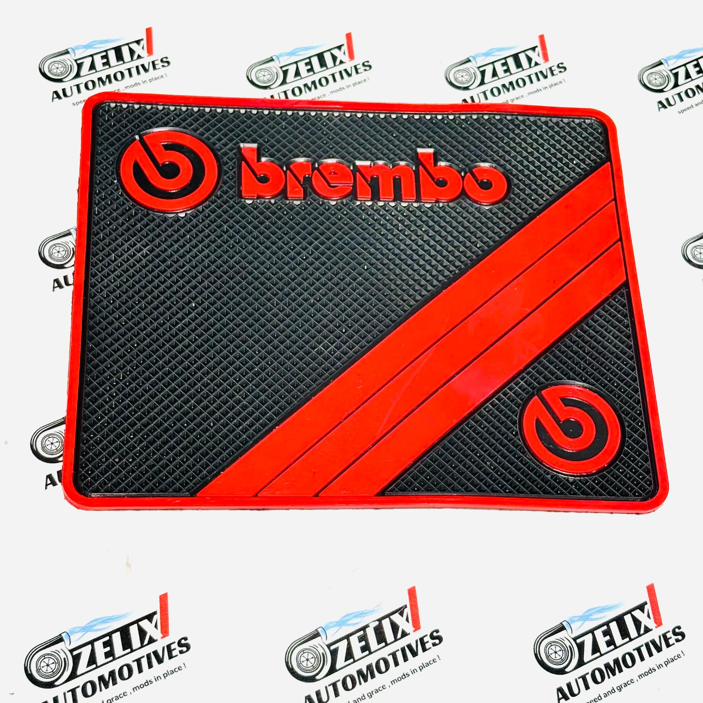 Brembo Anti-Slip Car Dashboard Mat | Premium Grip Pad with Sporty Design