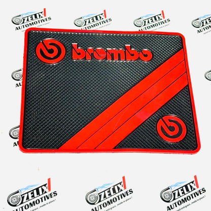 Brembo Anti-Slip Car Dashboard Mat | Premium Grip Pad with Sporty Design