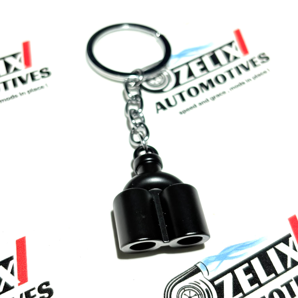 Muffler Keychain Exhaust Tip Keychain | Metal Keyring – Zelix Automotives