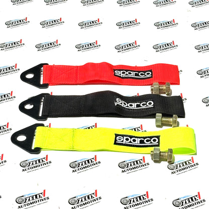 Sparco  Front and Rear Tow Strap | Heavy-Duty Towing Hook Kit Multiple Colour Options