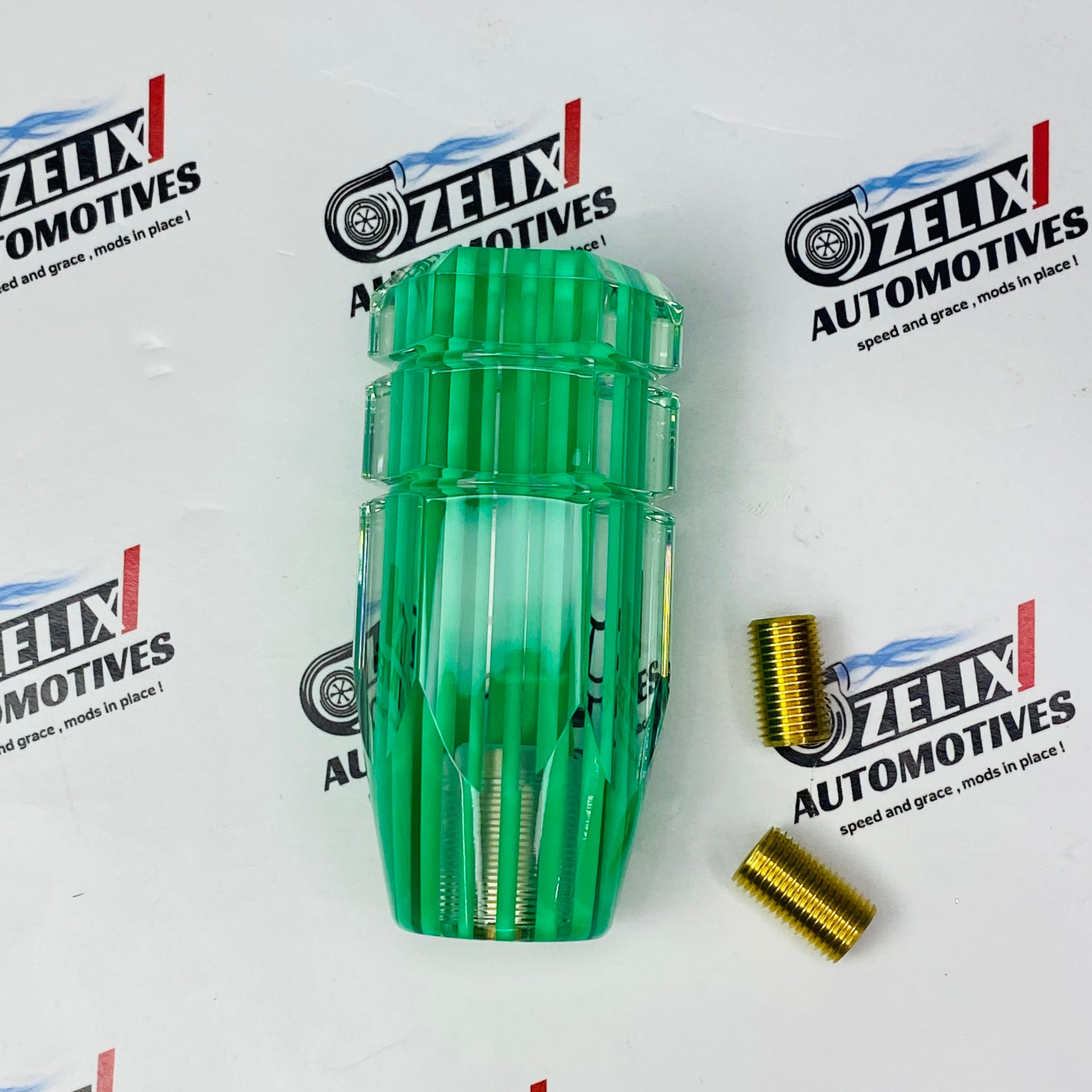 Green Bubble Lined Gear Knob Universal with easy install