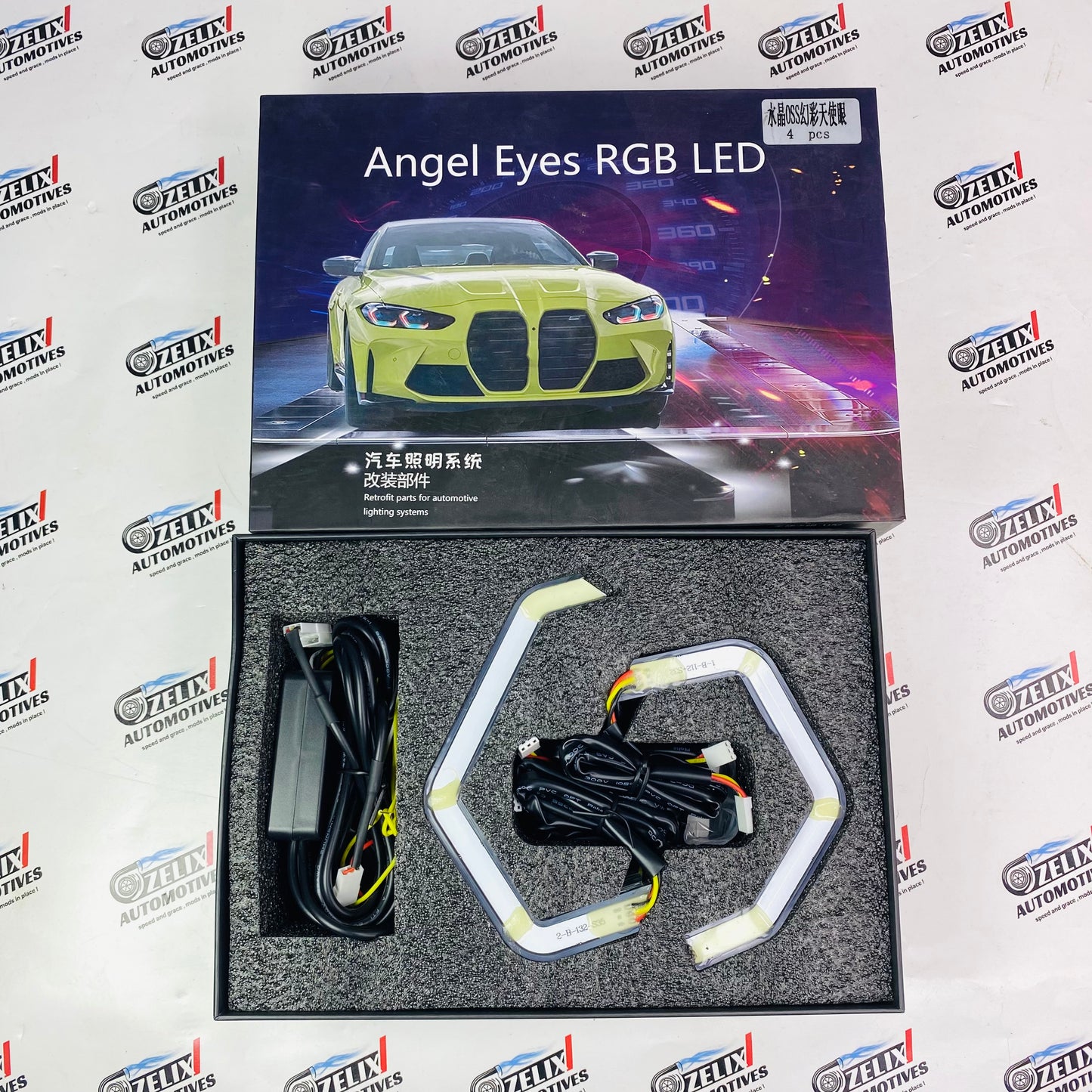 Bright multi color RGB LED halo ring headlights for Cars
