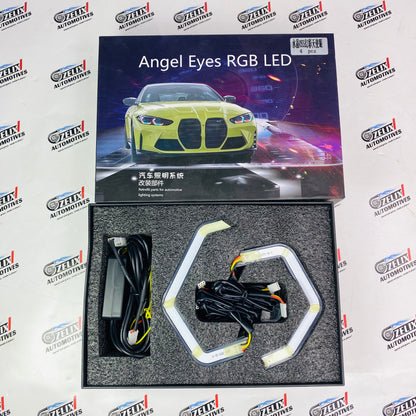 Bright multi color RGB LED halo ring headlights for Cars