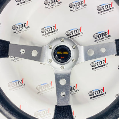 MOMO Deep Dish 14-Inch Steering Wheel | Universal Racing Design in Multiple Colours