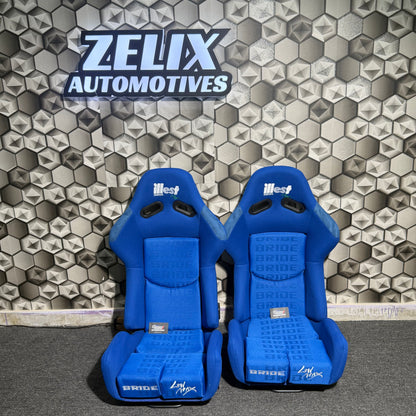 Bride illest Low Max Edition Racing Bucket Seats | Premium Blue Colour Finish