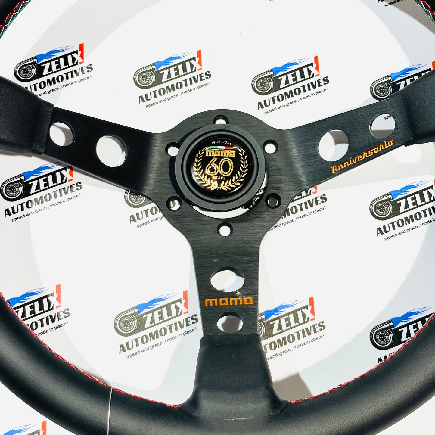 MOMO 60th Anniversary Edition Steering Wheel | Premium Black Leather Finish