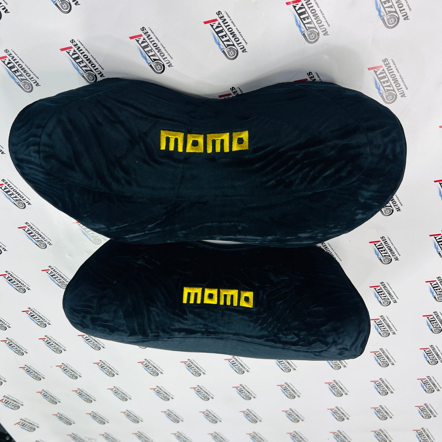 Stylish Black Momo Neck Rest Cushion for Cars