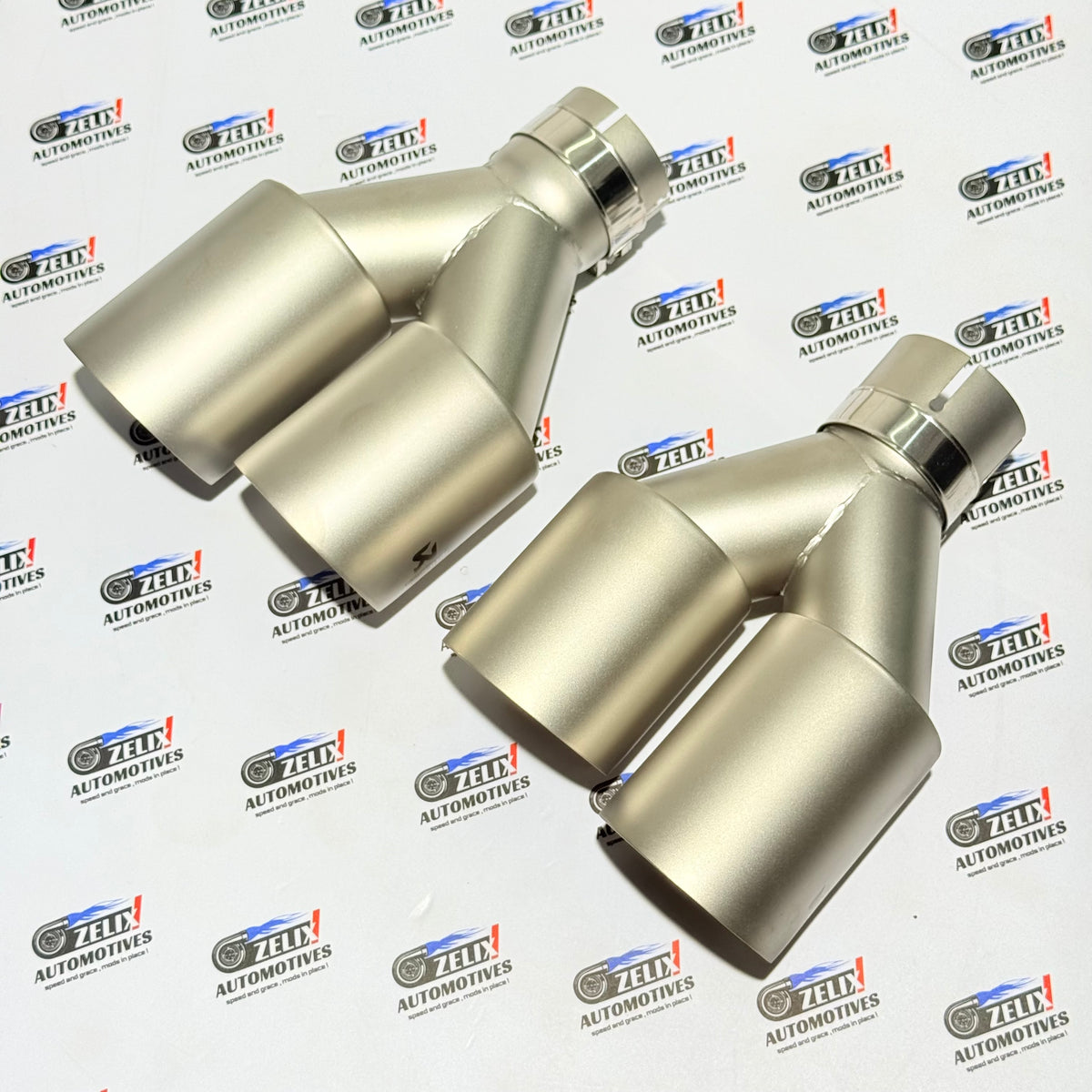 Akrapovic Perforated Dual Exhaust Tip | Premium Metallic Matte Finish