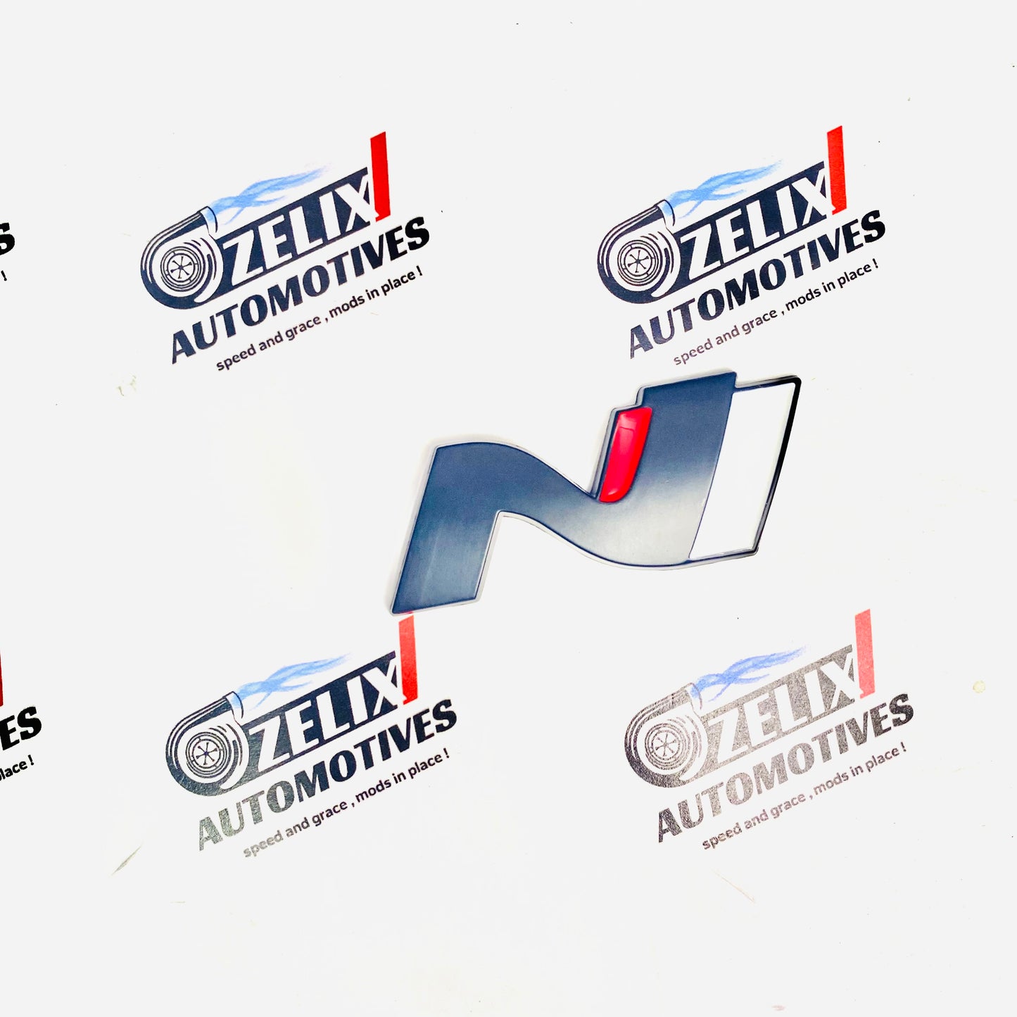 N Line 3D Metal Sticker | Universal Aftermarket Car Emblem Badge