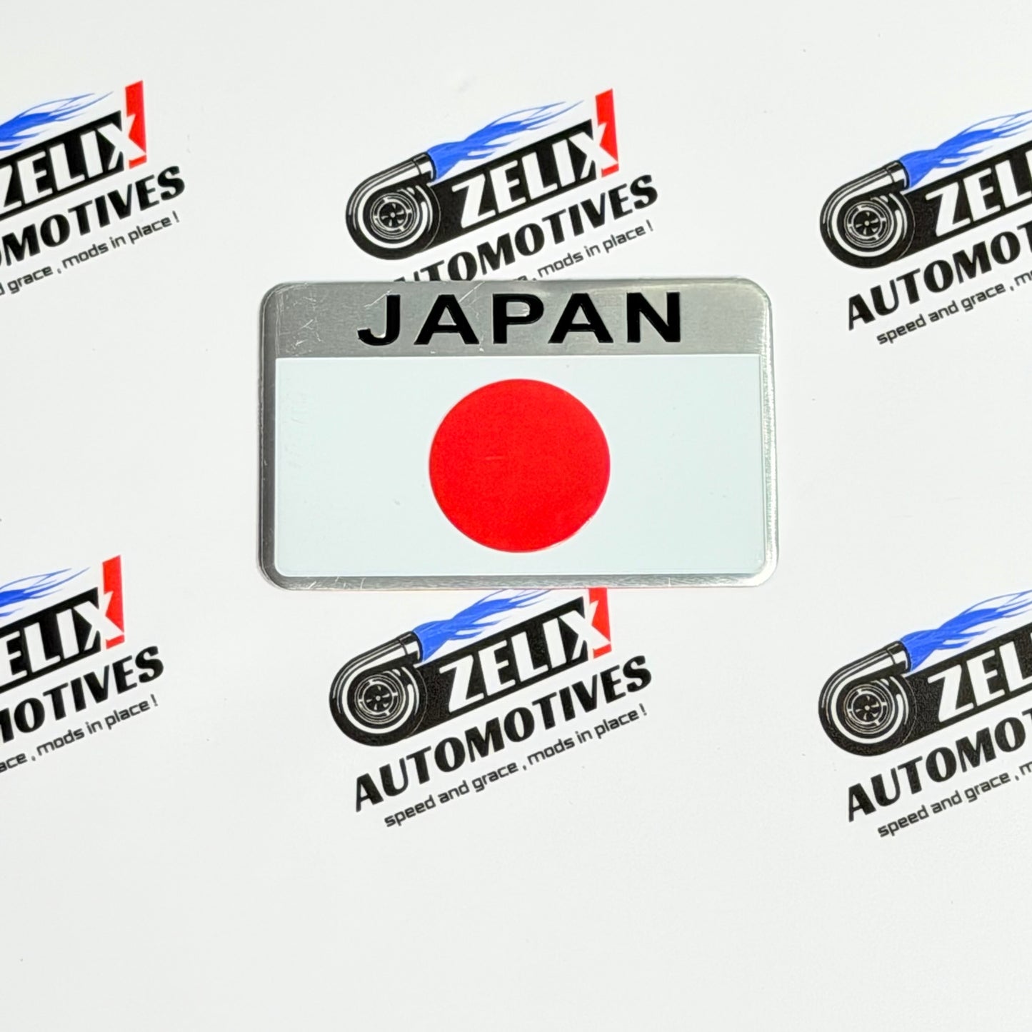 Japan Flag Metal Emblem Sticker | Performance Aesthetic