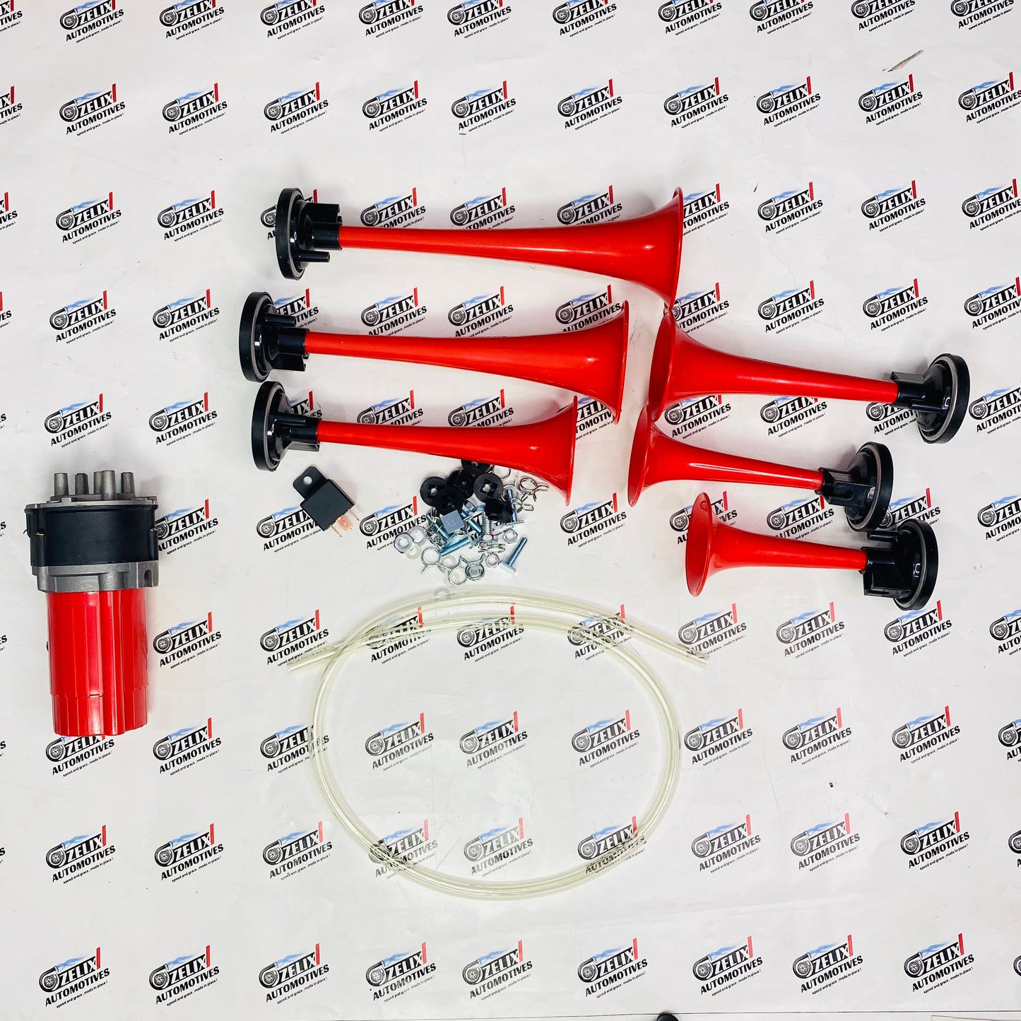6-Pipe Musical Air Horn Kit God Father  – Ultra-Loud 12V Sound for Cars